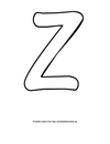 Printable Flash Cards Alphabet Letter Z
